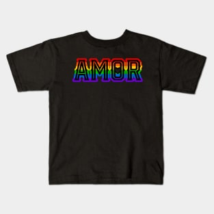 Amor Pride Rainbow Kids T-Shirt